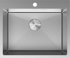 Mexen Solix enojni jekleni pomivalno korito 600 x 500 mm, inox - 6408601000-01