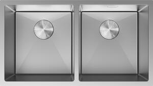 Mexen Binox 2-prekatni pomivalno korito iz jekla 800 x 450 mm, inox - 6421802000-01