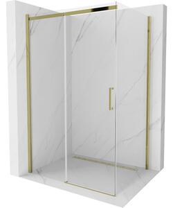 Mexen Omega drsna tuš kabina 120 x 80 cm, prozorna, zlata - 825-120-080-50-00
