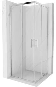 Mexen Rio kvadratna tuš kabina 80 x 80 cm, prozorna, krom - 860-080-080-01-00