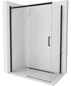 Mexen Omega drsna tuš kabina 130 x 70 cm, prozorna, črna - 825-130-070-70-00
