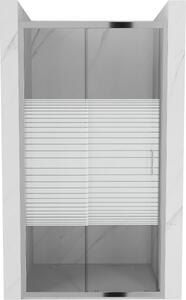 Mexen Apia drsna tuš vrata 90 cm, trakovi, krom - 845-090-000-01-20