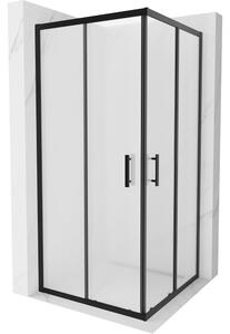 Mexen Rio kvadratna tuš kabina 90 x 90 cm, zmrzal, črna - 860-090-090-70-30