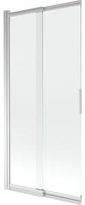 Mexen Fox 2-krilni premični kopalniški zaslon 85 x 150 cm, prozoren, krom - 891-085-002-01-00