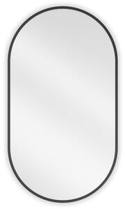Mexen Loft ovalno kopalniško ogledalo 80 x 45 cm, črn okvir - 9851-080-045-000-70