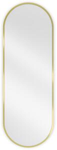 Mexen Loft ovalno kopalniško ogledalo 100 x 35 cm, zlati okvir - 9851-100-035-000-50