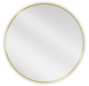 Mexen Loft okroglo kopalniško ogledalo 70 cm, zlati okvir - 9850-070-070-000-50
