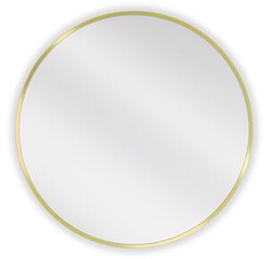 Mexen Loft okroglo kopalniško ogledalo 60 cm, zlati okvir - 9850-060-060-000-50