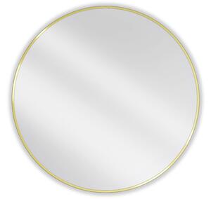 Mexen Loft okroglo kopalniško ogledalo 90 cm, zlati okvir - 9850-090-090-000-50