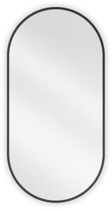 Mexen Loft ovalno kopalniško ogledalo 90 x 45 cm, črn okvir - 9851-090-045-000-70