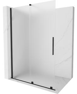 Mexen Velar drsna tuš stena Walk-in 140 x 200 cm, matirano steklo 8 mm, črna - 871-140-000-33-70