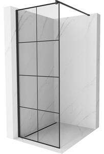 Mexen Kioto tuš stena Walk-in 80 x 200 cm, črna mreža 8 mm, črna - 800-080-101-70-77