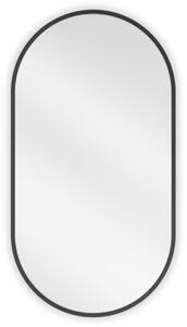 Mexen Loft ovalno kopalniško ogledalo 75 x 40 cm, črn okvir - 9851-075-040-000-70