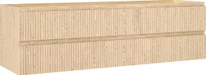 Mexen Rivel kopalniška omarica 160 cm, 2 predala, rebrasta, hrast - 91A20-16047-2-BFF81