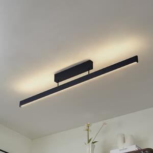 Lucande pametna LED-stropna svetilka Mylosh, črna, CCT, Tuya, zatemnjen, Črna, Dnevna soba / jedilnica, Aluminij, Sodobni