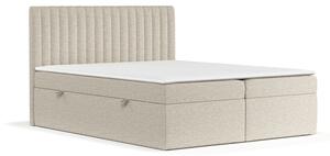 Bež boxspring postelja s prostorom za shranjevanje 140x200 cm Spencer – Maison de Rêve