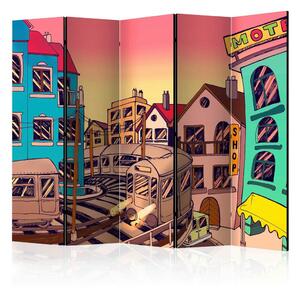 Artgeist Paravan Morning In A City I, 5-Delni, Dvostranski