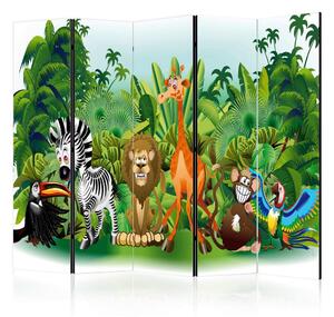 Artgeist Paravan Jungle Animals I, 5-Delni, Dvostranski