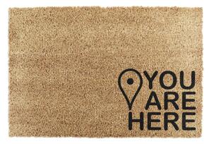 Predpražnik iz kokosovih vlaken 40x60 cm You Are Here – Artsy Doormats