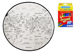 Preproga za barvanje Butter Kings Colouring World, ø 130 cm