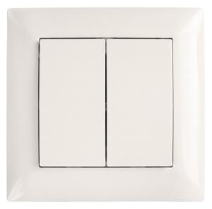 Dvojno Stikalo z Okvirjem OSTE JNH007-W BEIGE