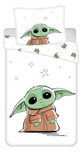 Bombažna otroška posteljnina 140x200 cm Star Wars Baby Yoda – Jerry Fabrics