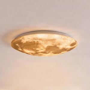 Trio Lighting LED stropna svetilka Lunar z daljinskim upravljalnikom 40cm, zatemnjen, Bela, Dnevna soba / jedilnica, Plastika, Sodobni
