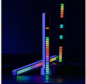 LED RGB aku. dekorativni stolpec USB - glasbeno delovanje 18cm