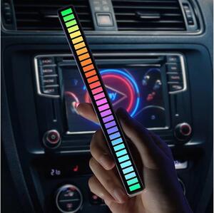 LED RGB aku. dekorativni stolpec USB - glasbeno delovanje 18cm