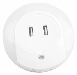 LED nočna lučka s senzorjem 2xUSB polnilec 1500K