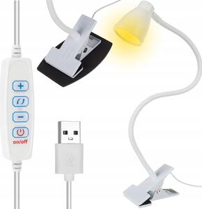 USB 24 LED gibljiva namizna svetilka 3 načini svetlobe dim. bela