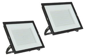 PRIOS Prios LED zunanji reflektor Maikel, 200 W, kovina, komplet 2 kosov, Črna, Aluminij, Sodobni