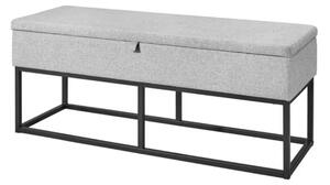 Klop z odlagalnim prostorom TAURO 112x48 cm, siva