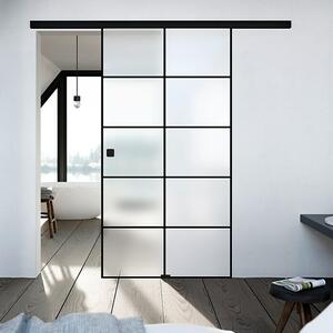 Steklena drsna vrata Diamond Doors Black Edition (935 x 2058 mm, varnostno kaljeno steklo)