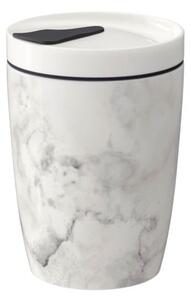 Sivo-bel porcelanast lonček to go Villeroy & Boch Like To Go, 290 ml