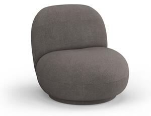 Siv fotelj iz tkanine bouclé Chuck – Micadoni Home