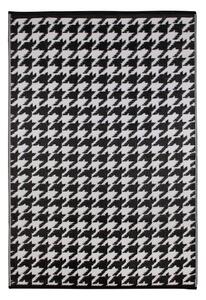 Črno-bela zunanja preproga Green Decore Houndstooth, 120 x 180 cm