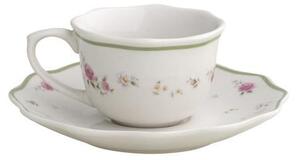 Komplet 2 porcelanastih skodelic za kavo Brandani Nonna Rosa