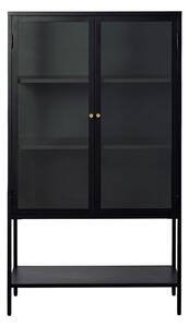 Črna kovinska vitrina 90x160 cm Carmel – Unique Furniture