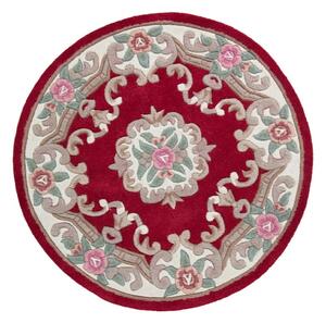 Rdeča volnena preproga Flair Rugs Aubusson, ⌀ 120 cm