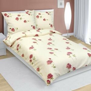 Bellatex Krep posteljno perilo Roses , 140 x 220cm, 70 x 90 cm, siva, 140 x 220 cm, 70 x 90 cm