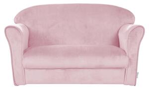 Svetlo rožnata žametna otroška sedežna garnitura 78 cm Lil Sofa – Roba