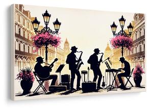 Slika jazz bend na ulici