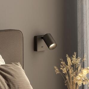 Deko-Light CAN TILT stenski reflektor, črn, 10 x cm, kovinsko stikalo GU10, Črna, Dnevna soba / jedilnica, Aluminij