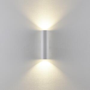 Deko-Light Stenska svetilka CAN, bela, dvosvetlobna, višina 22 cm, kovinska, GU10, zatemnjen, Bela, Dnevna soba / jedilnica, Aluminij