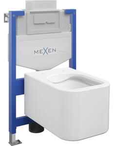 Mexen Elis vgradni WC paket okvir Fenix XS-U z WC školjko, beli sijaj - 6853391XX00