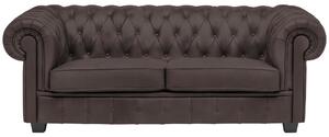 CHESTERFIELD ZOFA, temno rjava tekstil
