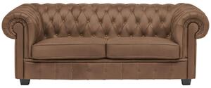 CHESTERFIELD ZOFA, rjava tekstil