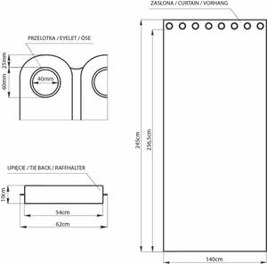 AmeliaHome zavese Blackout EYELETS roza , 140 x245 cm