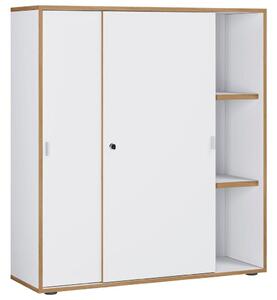 P & B Arhivska Omara Salia B100, Bela, Barva Hrasta